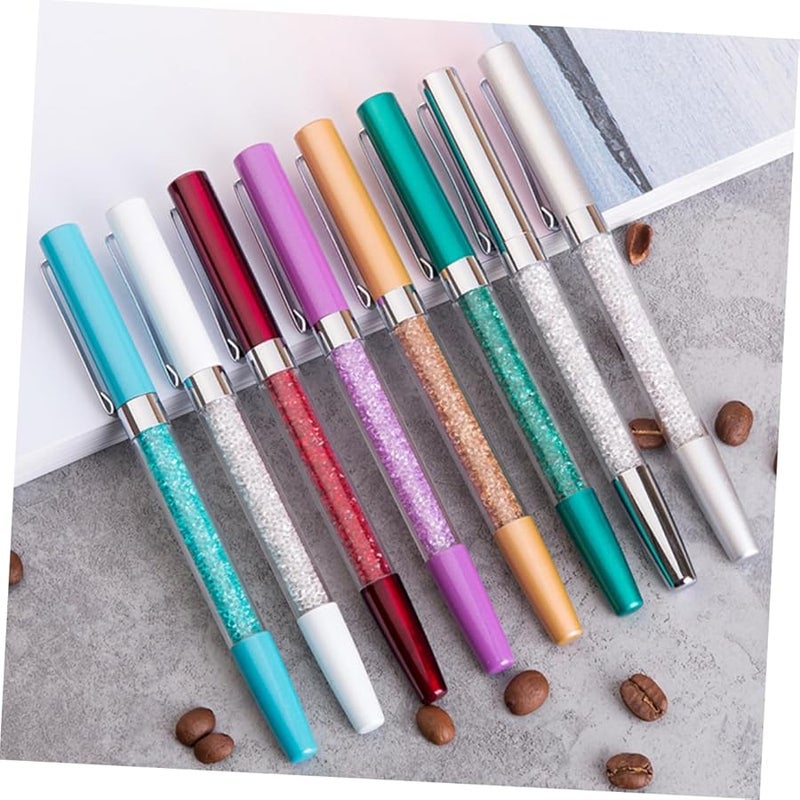 Elegant Metal Crystal Business Pen Set 2 Pcs with Clip Case for Weddings Office Events - Image 2